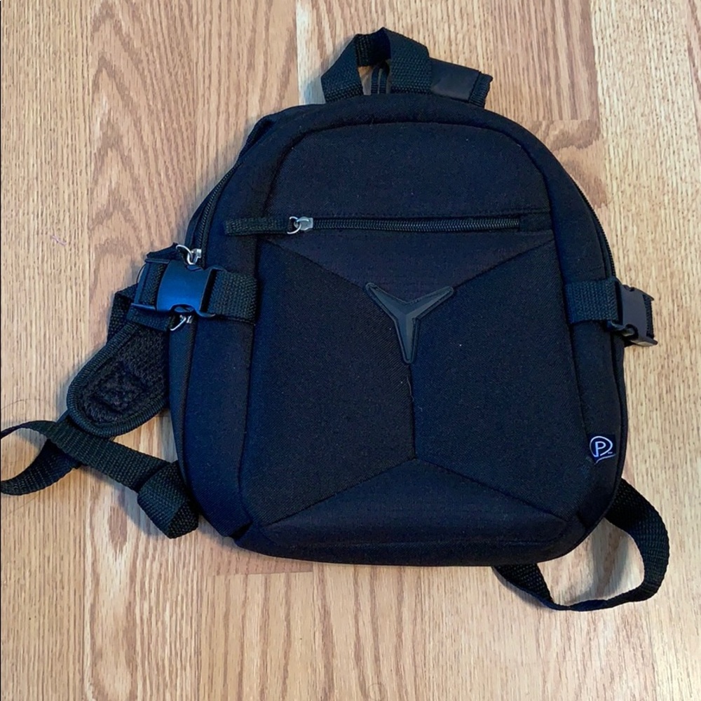 Mini black backpack